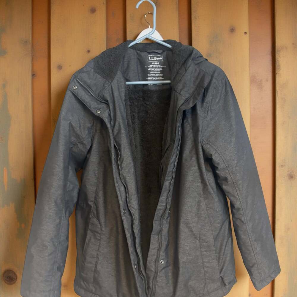 LL Bean Winter Warmer Women's Fleece Lined Hooded Insulated Jacket